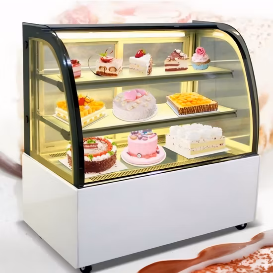 ベーカリー冷蔵庫 ケーキ冷蔵庫 ガラスドア ケーキディスプレイチラーショーケース 冷凍庫チラー 甘いケーキショーケース